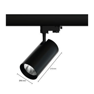 3-Fase Railsystemen verlichting | 30 watt | Zwart | 5 jaar garantie - Outledtl.nl