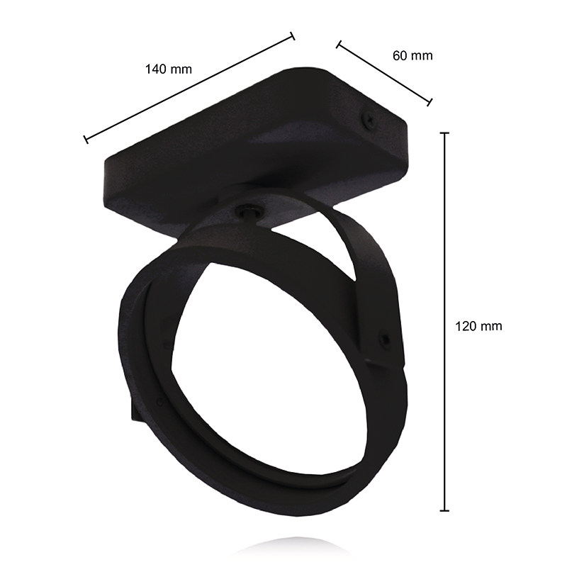 LED AR111 Opbouwarmatuur | Zwart | Enkel | exclusief AR111 spot - Outledtl.nl