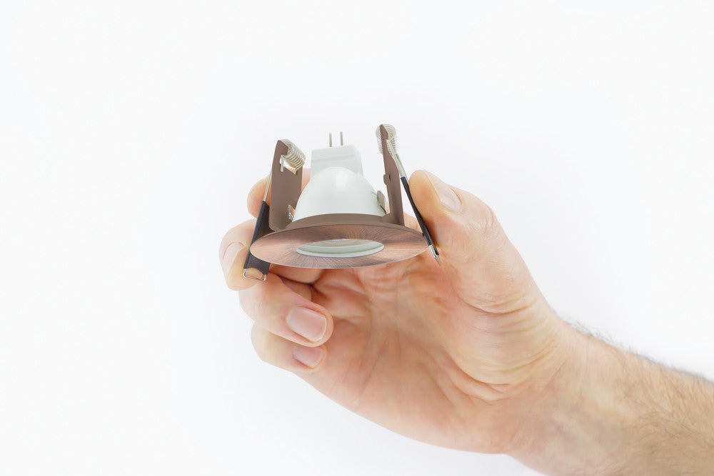 Brandwerende GU10 armatuur mini – Hola – Koper – 45/55MM Zaagmaat – IP65 Waterdicht - Outledtl.nl
