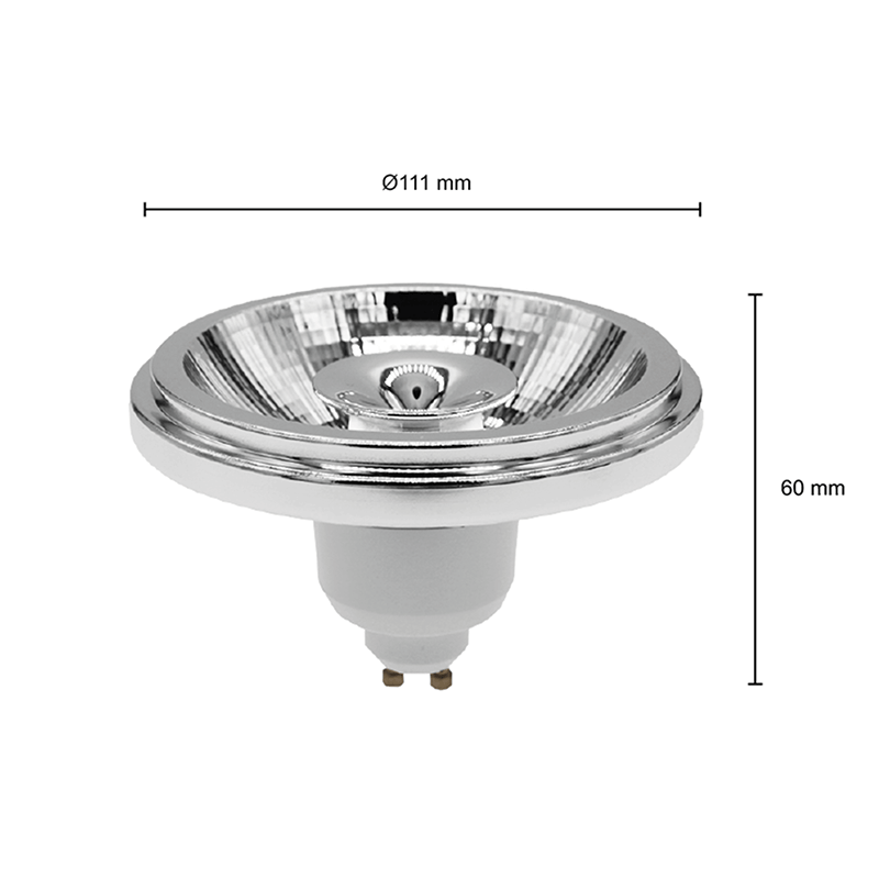 AR111 GU10 spot | Dimbaar | 12w | 24° | CRI>80 | Wit - Outledtl.nl