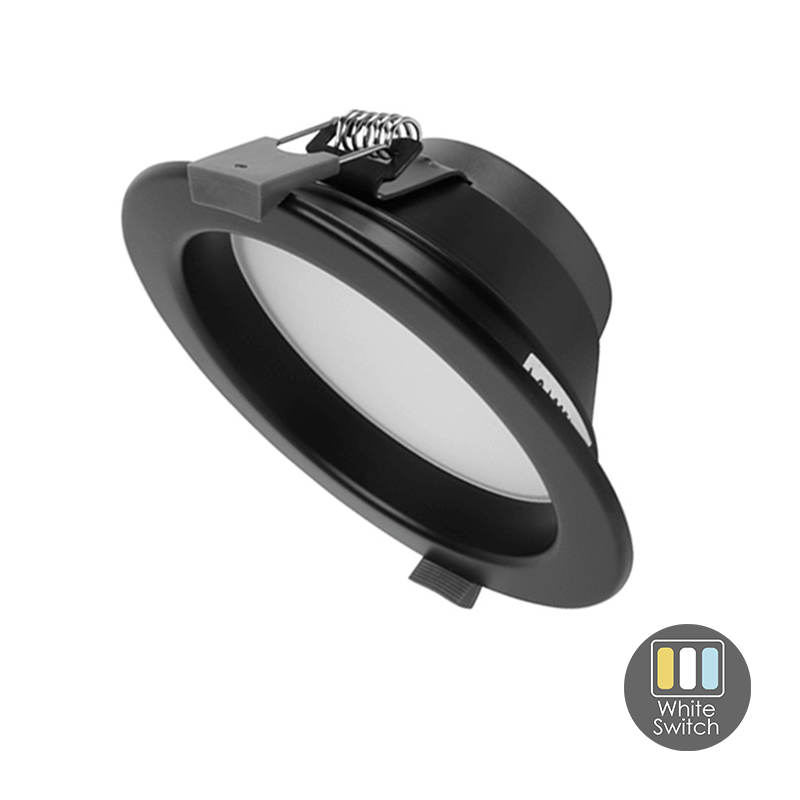 LED Downlight - Tri Color - 12 Watt - Zaagmaat Ø117 - 127MM - Zwart - Outledtl.nl
