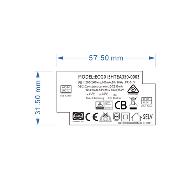 Ledtu driver | Dimbaar | 350Ma | Voor 14 en 15 Watt Downlighters - Outledtl.nl