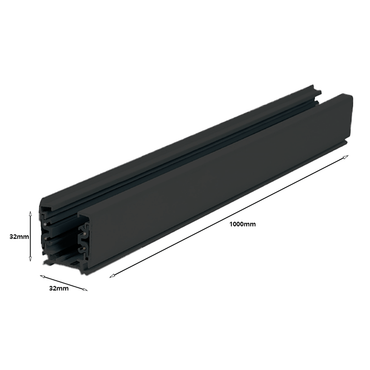 3-FASE RAIL 100CM - Zwart - Outledtl.nl