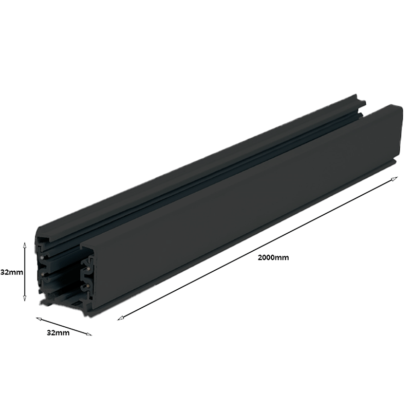 3-FASE RAIL 200CM - Zwart - Outledtl.nl