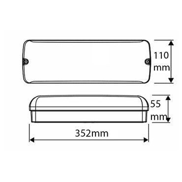 Noodverlichting Pan - 3W - IP65 | 3 uur zonder stroom | Zwart - Melkglas - Outledtl.nl