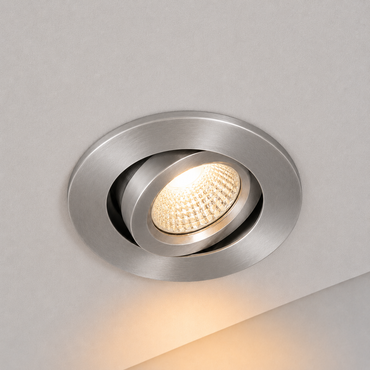 LED Inbouwspot Pollux | 5 watt | Dimbaar | CCT switch | Zilver | IP65 | Kantelbaar