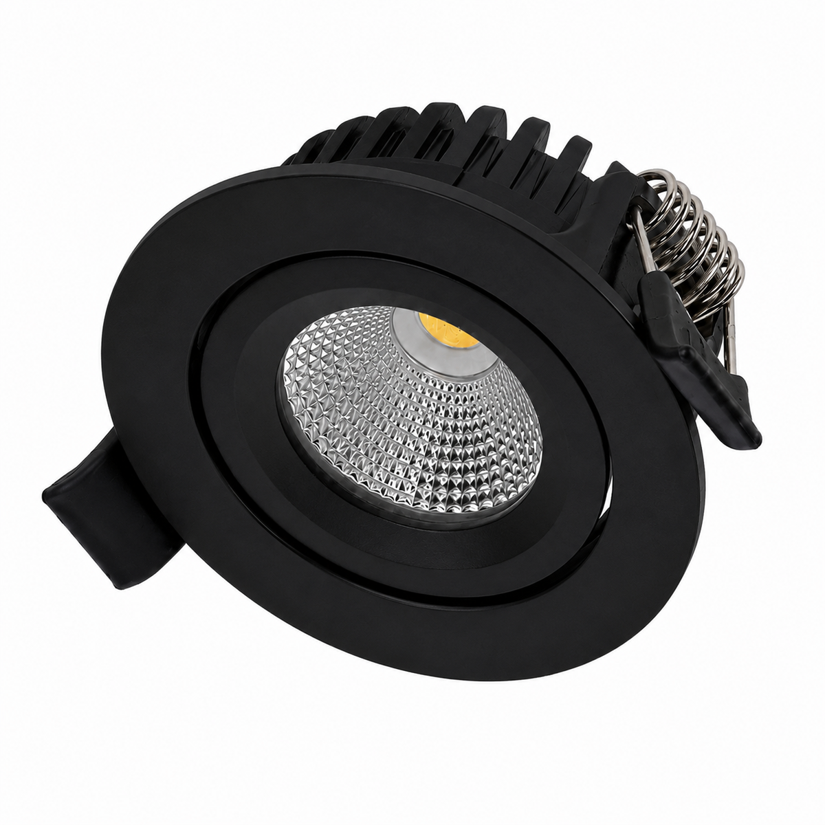 LED Inbouwspot Pollux | 5 watt | Dim2Warm | Zwart | IP65 | Kantelbaar | Zaagmaat 55 mm