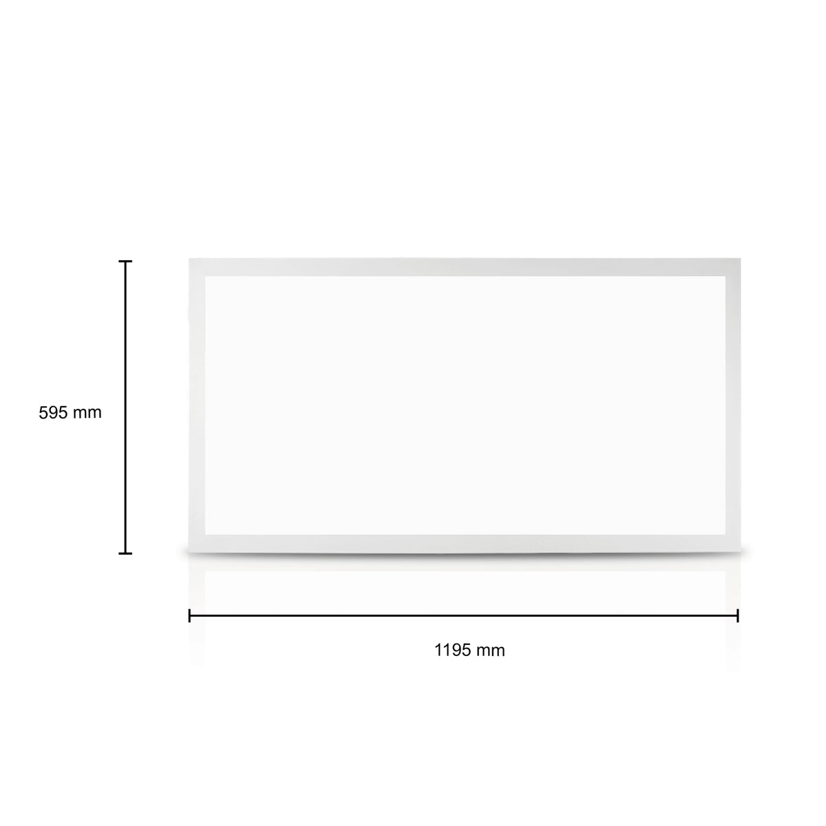 Afmetingen Beta LED paneel 120x60 cm