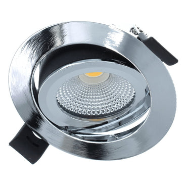 Led Inbouwspot Dennis - 6 watt - Dimbaar - IP44 - Chroom - Kantelbaar - Outledtl.nl