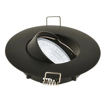 Led Spot Platos - Mat Zwart - brede rand Ø100 mm - Dimbaar - Outledtl.nl