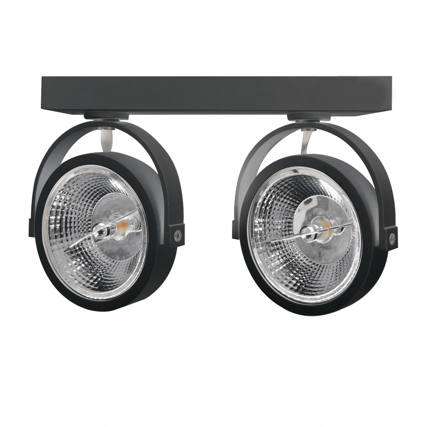 LED AR111 Opbouwarmatuur | Dubbel | Zwart | exclusief AR111 spot - Outledtl.nl