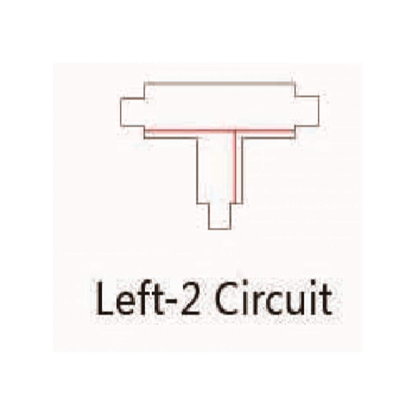 T-VORM CONNECTOR Left-2 - Zwart - Outledtl.nl