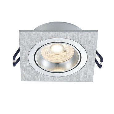 Lage Inbouwspots Ceres - Vierkant - Dimbaar - Geborsteld Aluminium - Outledtl.nl