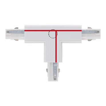 Weißer T-FORM-VERBINDER Right-1