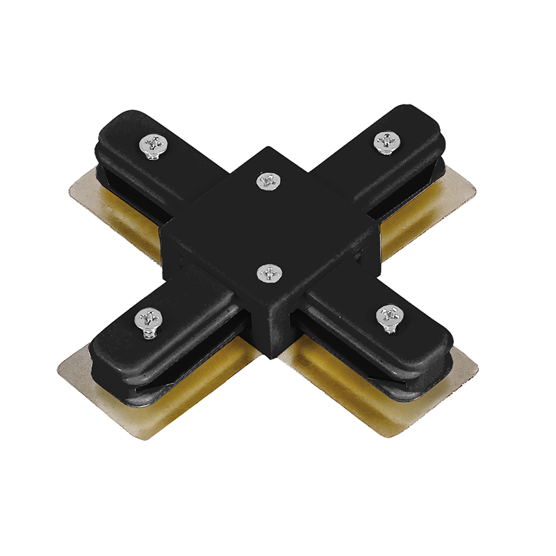 1-FASE RAIL X-VORM CONNECTOR  -  ZWART - Outledtl.nl 