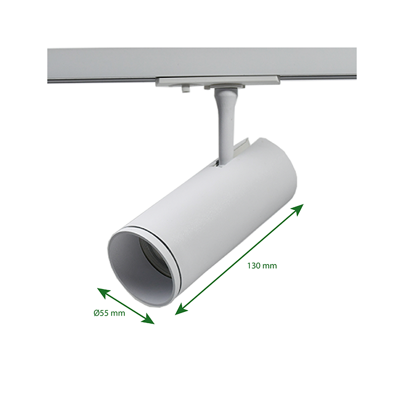1-Fase Led Spot railsystemen  | Wit | Inclusief GU10 Fitting - Outledtl.nl 