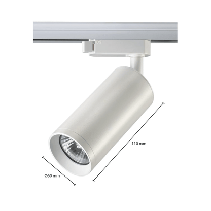 3-Fase spotjes op rail Inclusief GU10 Fitting |  Wit | Met Veer - Outledtl.nl 