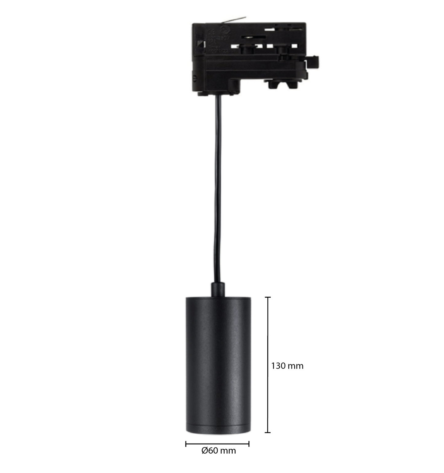 3-Fase Hanglamp voor railsysteem | Inclusief GU10 Fitting |  Zwart - Outledtl.nl 
