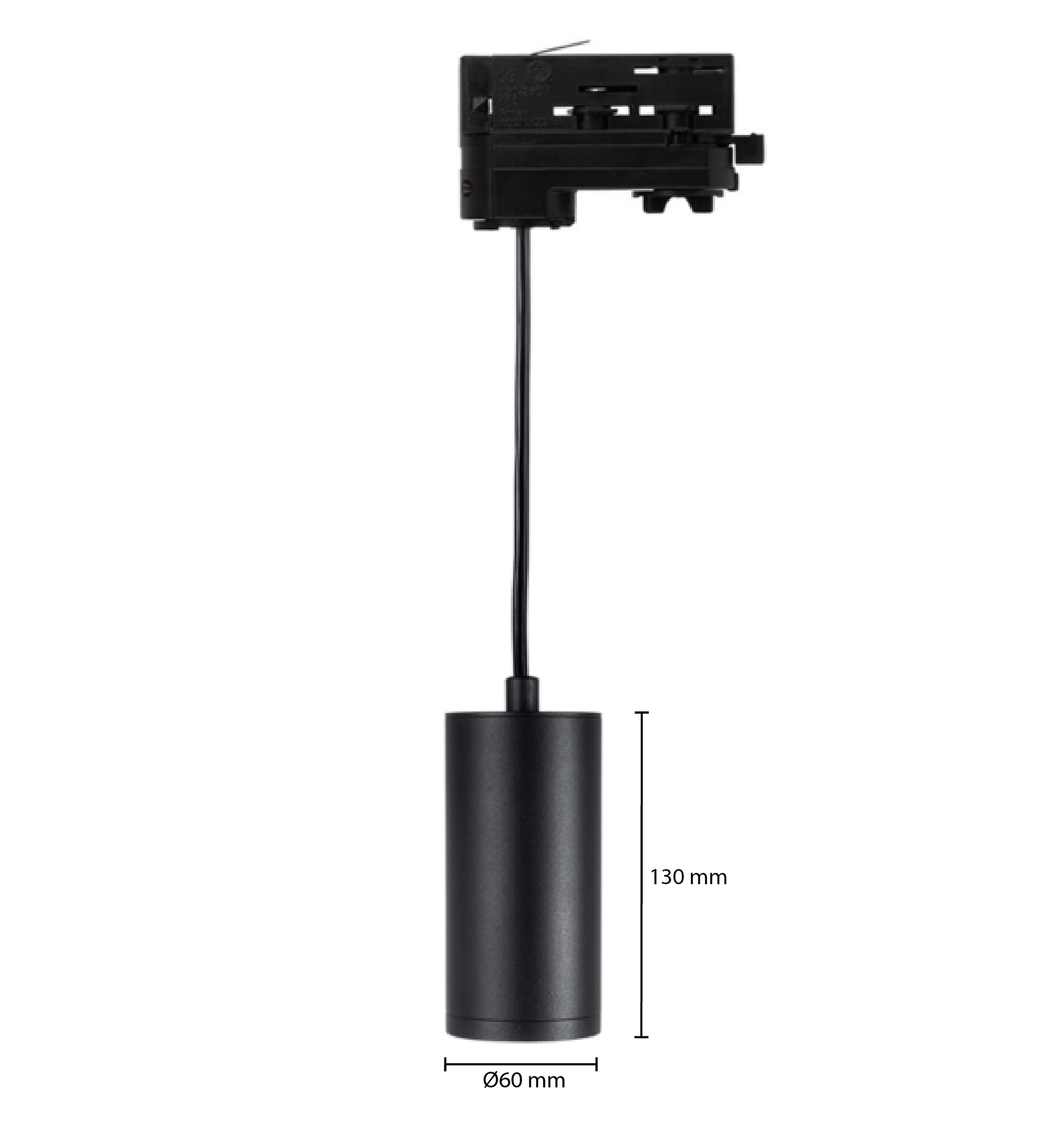 3-Fase Hanglamp voor railsysteem | Inclusief GU10 Fitting |  Zwart - Outledtl.nl 