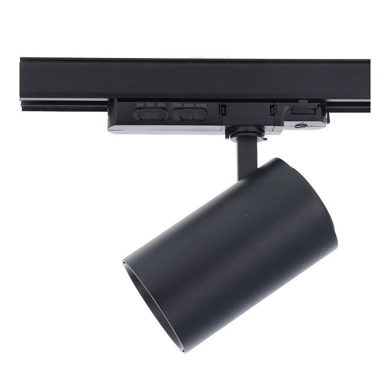 3-Fase Railspots | 10 | 20 | 30 watt | CCT en Wattage Switch - Dimbaar - Zwart - Outledtl.nl 