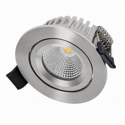 LED Einbaustrahler Pollux | 5 Watt | Dimmbar | CCT-Switch | Silber | IP65 | Schwenkbar