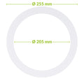 Verloopring metaal wit Ø205-255mm