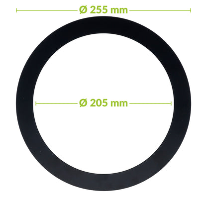 Verloopring metaal zwart Ø205-255mm