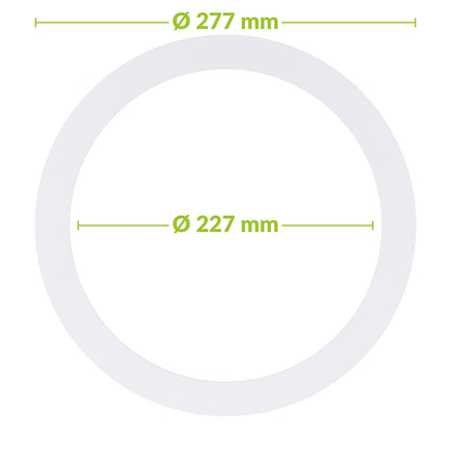Verloopring metaal wit Ø227-277mm