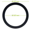 Verloopring metaal zwart Ø227-277mm