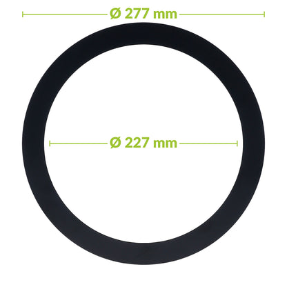Verloopring metaal zwart Ø227-277mm