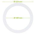 Verloopring metaal wit Ø180-224mm