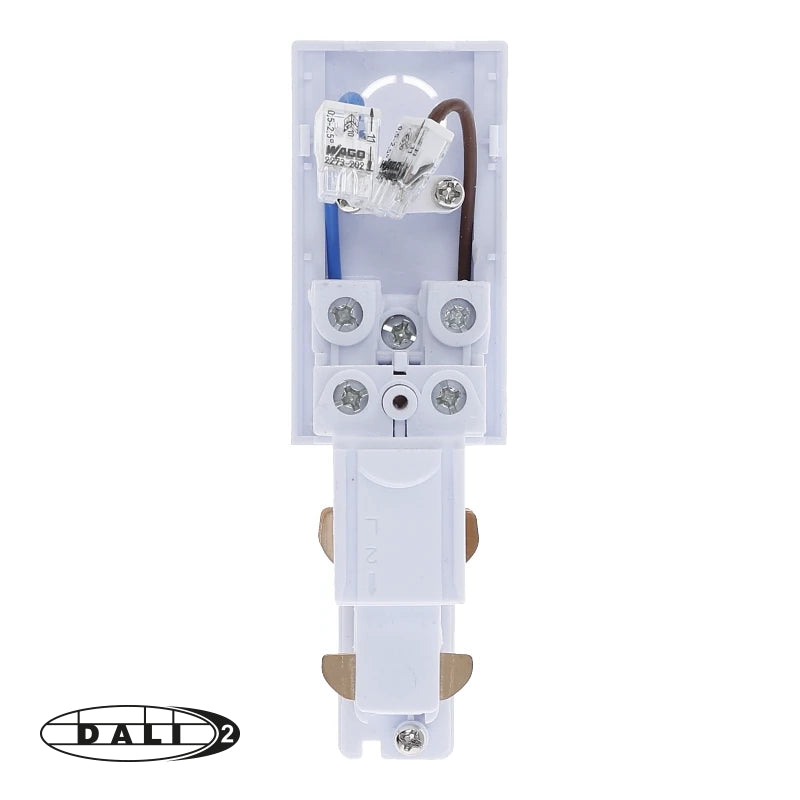 DALI 3-fase rail power connector links wit