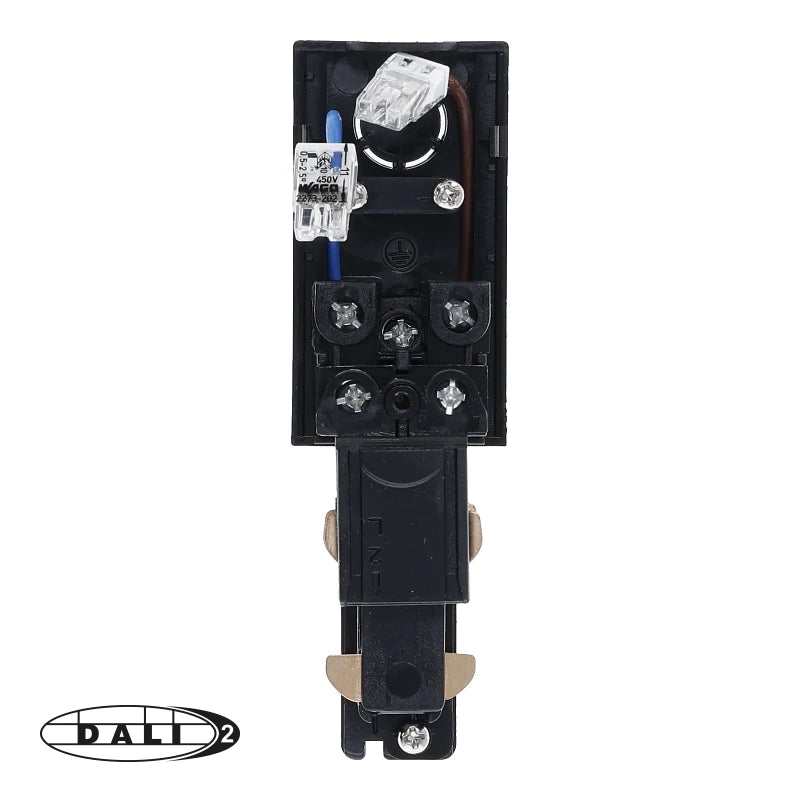 DALI 3-fase rail power connector links zwart