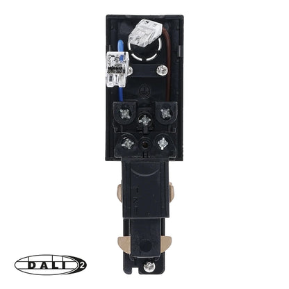 DALI 3-fase rail power connector links zwart