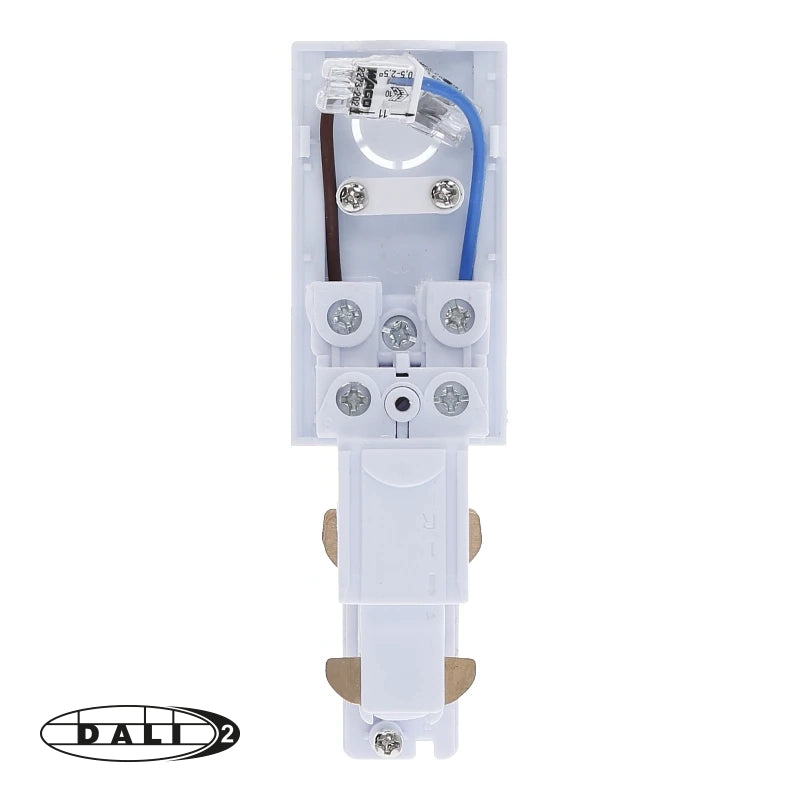 DALI 3-fase rail power connector rechts wit