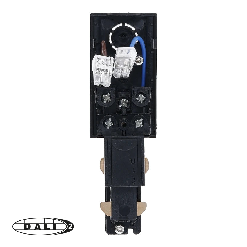 DALI 3-fase rail power connector rechts zwart