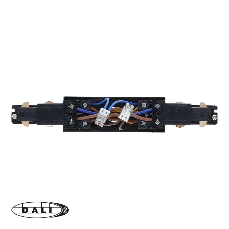 DALI 3-fase rail I-vorm connector zwart