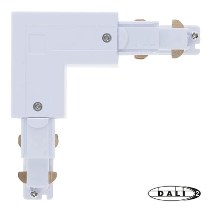 DALI 3-fase rail L-vorm connector outside wit – afbeelding 2