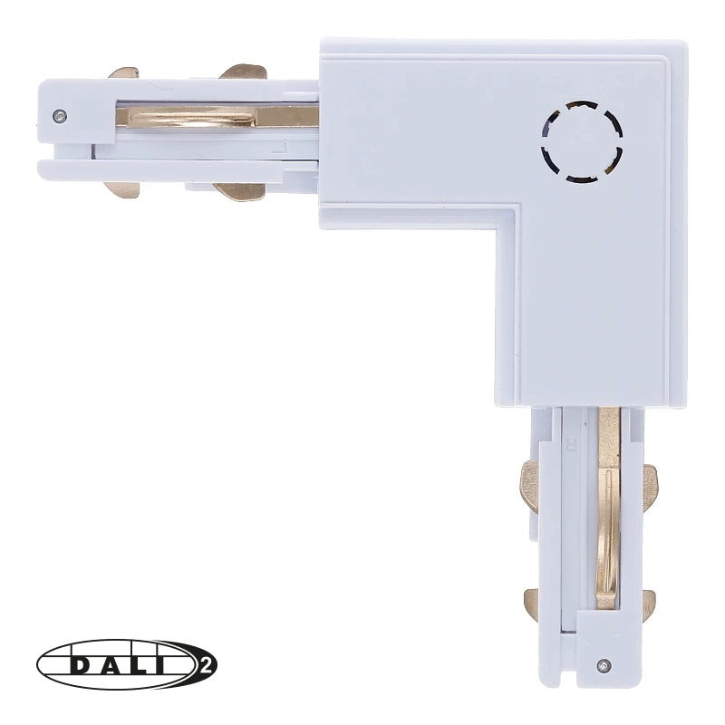 DALI 3-fase rail L-vorm connector outside wit – afbeelding 3