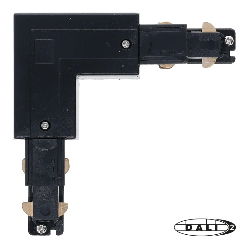 DALI 3-fase rail L-vorm connector outside zwart – afbeelding 2