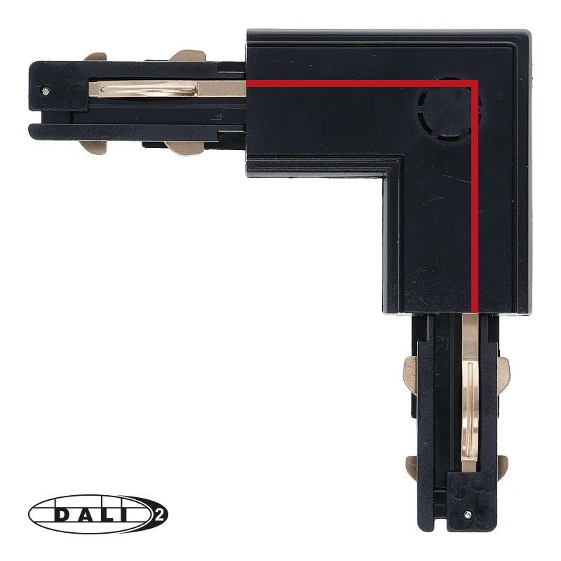 DALI 3-fase rail L-vorm connector outside zwart – afbeelding 6