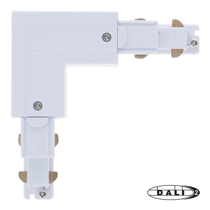DALI 3-fase rail L-vorm connector inside wit – afbeelding 2