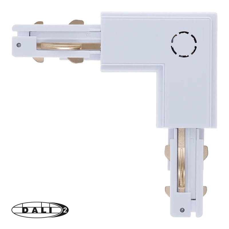 DALI 3-fase rail L-vorm connector inside wit – afbeelding 3
