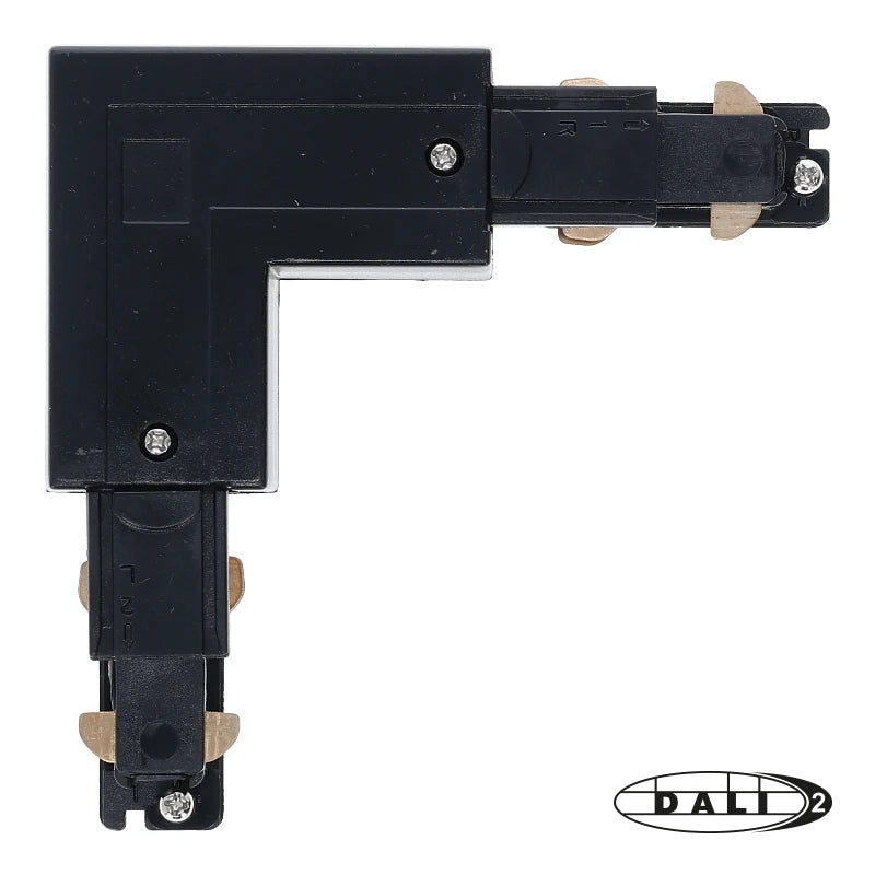 DALI 3-fase rail L-vorm connector inside zwart – afbeelding 2