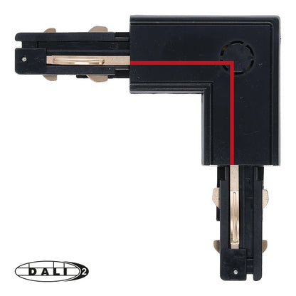 DALI 3-fase rail L-vorm connector inside zwart – afbeelding 6