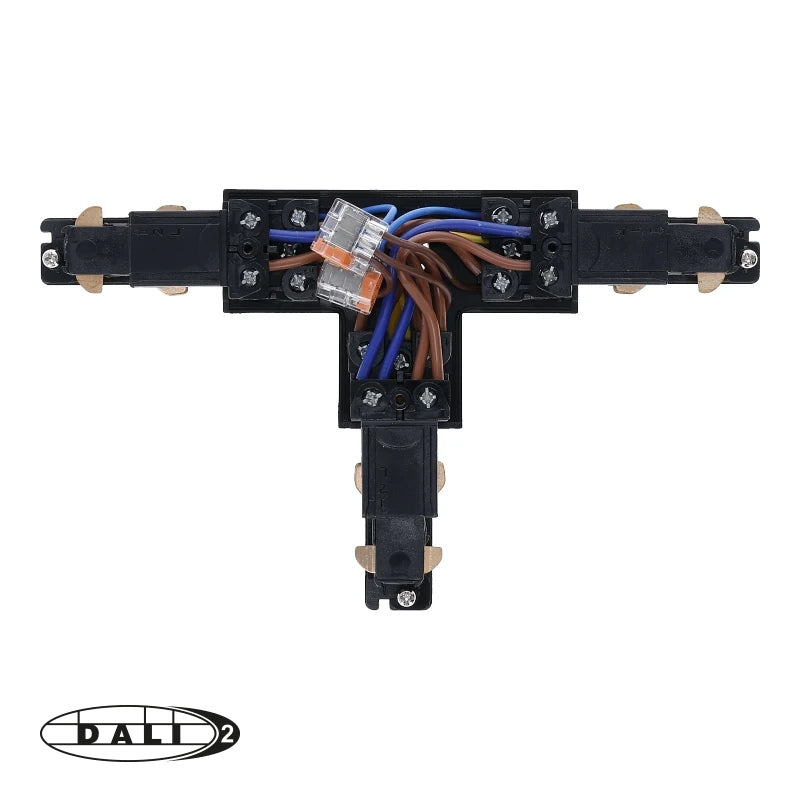DALI 3-fase rail T-vorm connector left-1 zwart