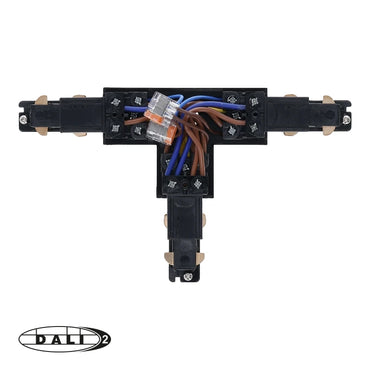 DALI 3-fase rail T-vorm connector left-1 zwart