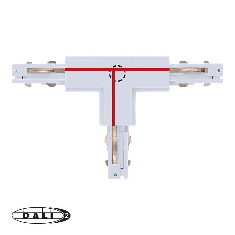 DALI 3-fase rail T-vorm connector left-2 wit – afbeelding 6