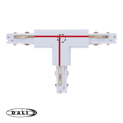 DALI 3-fase rail T-vorm connector left-2 wit – afbeelding 6