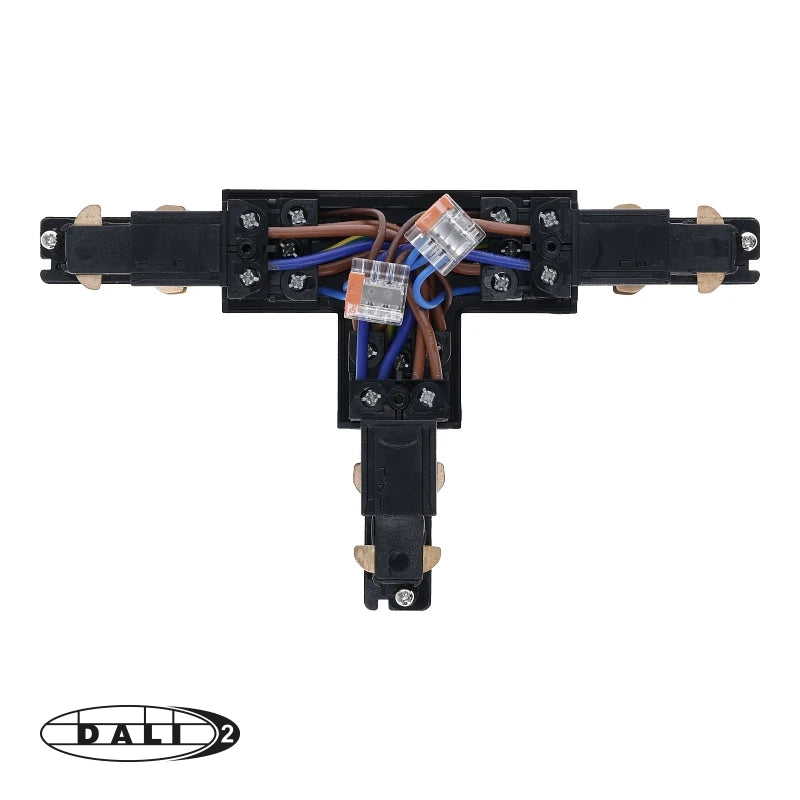 DALI 3-fase rail T-vorm connector left-2 zwart